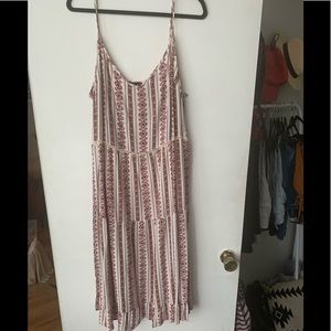 Boho camp tier midi dress